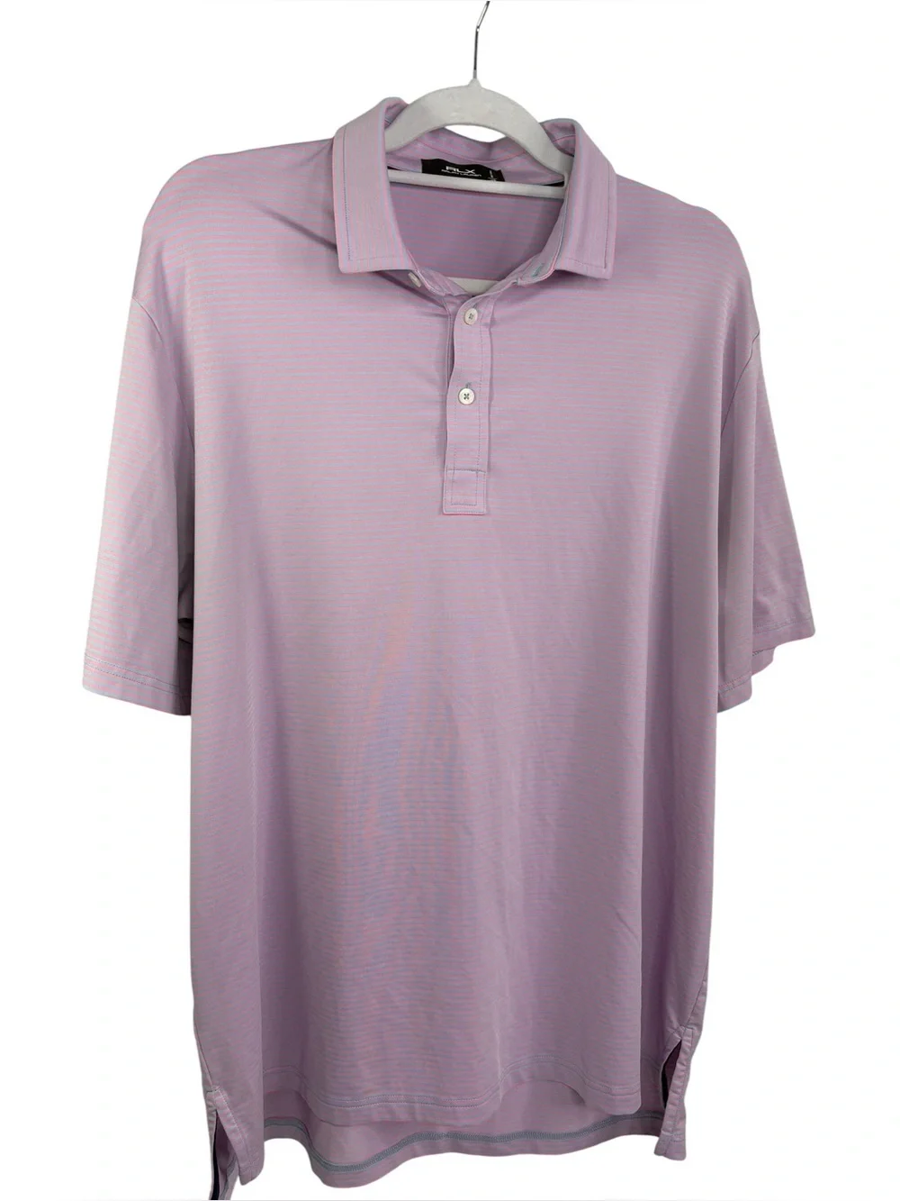 RLX Ralph Lauren striped golf Men's Polo Shirt - Light Lavender size L